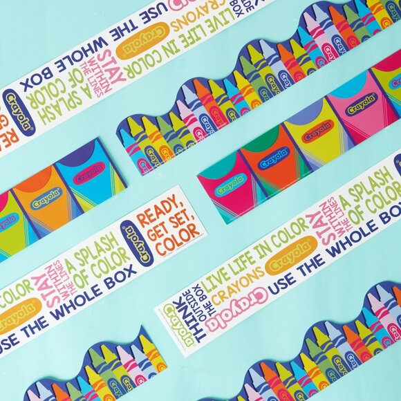 Authentic Crayola 36pc Decorative Trim Papers, NEW IN PACKAGE - Picture 3 of 7